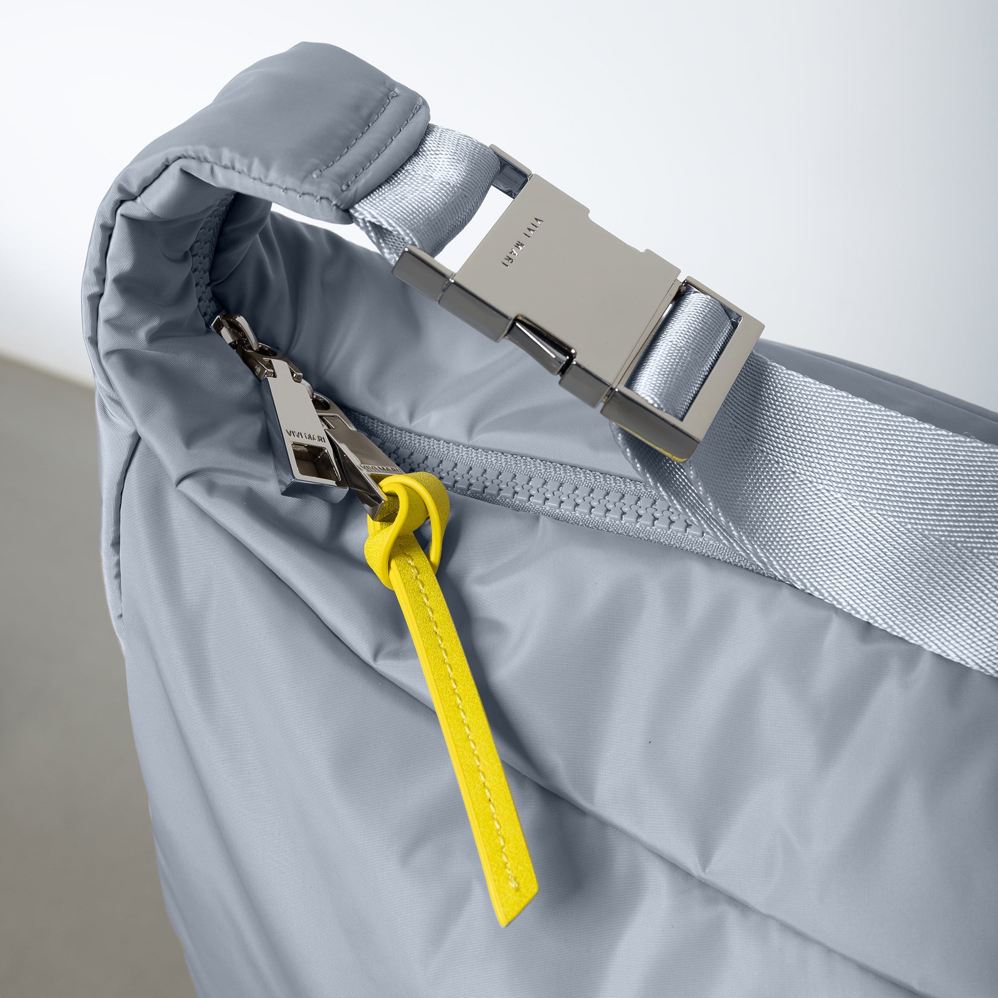 Padded Hip Bag oversized - ash blue - VIVI MARI