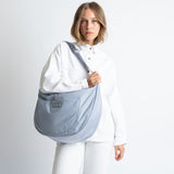 Padded Hip Bag oversized - ash blue - VIVI MARI