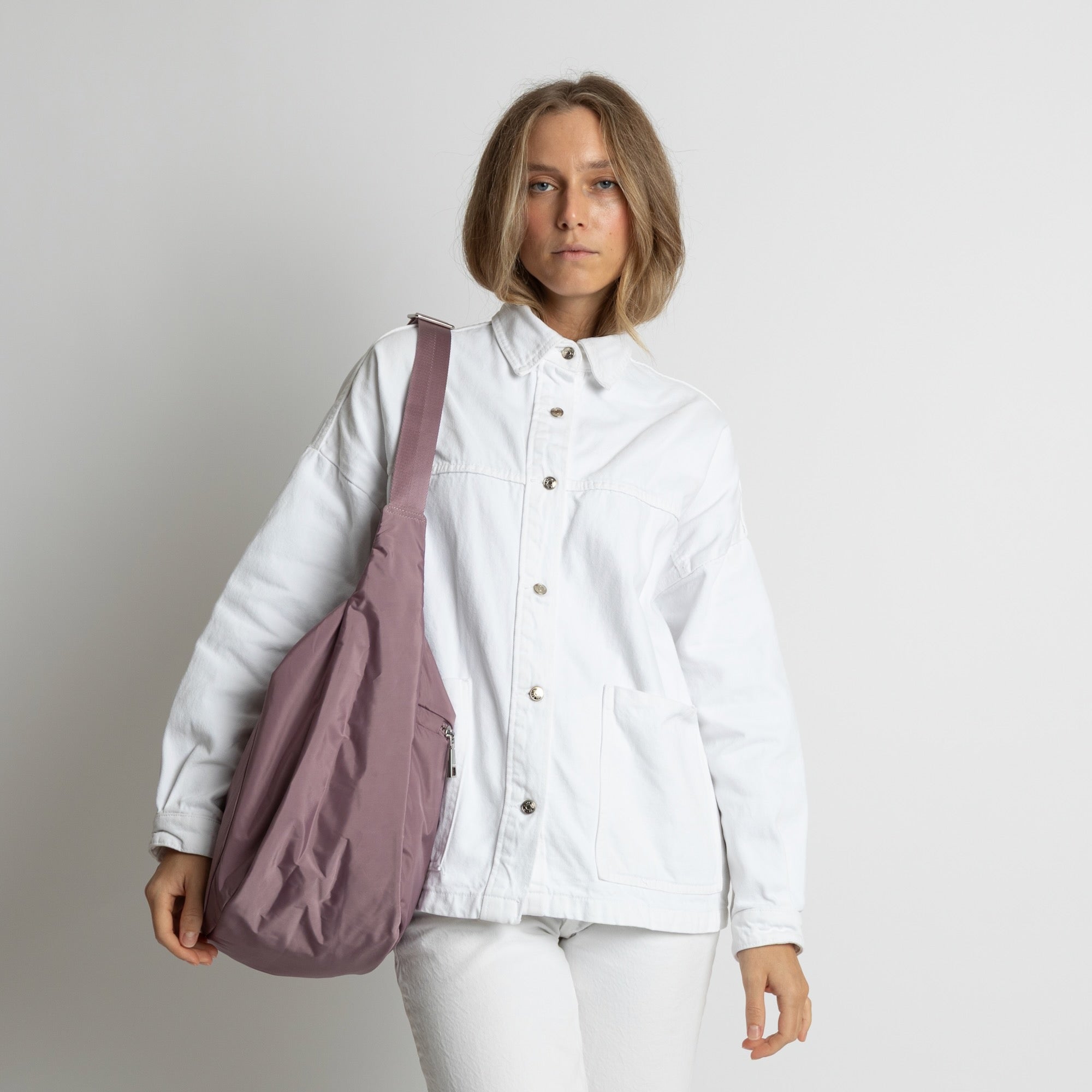 Padded Hip Bag oversized - ash plum - VIVI MARI