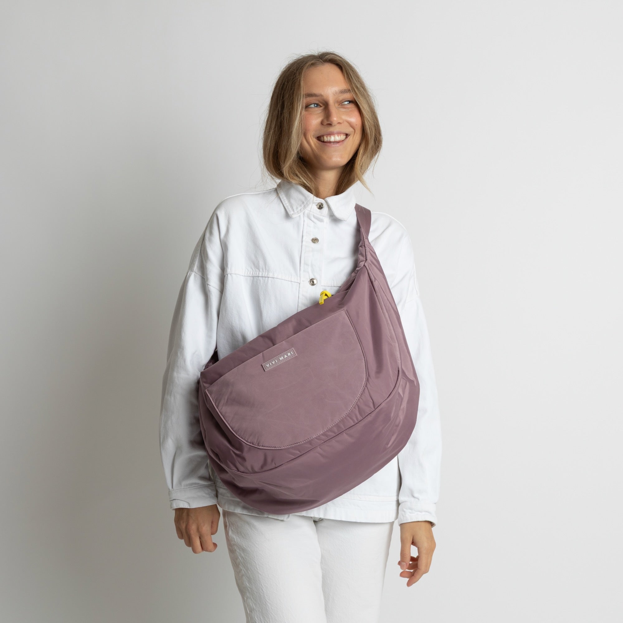 Padded Hip Bag oversized - ash plum - VIVI MARI