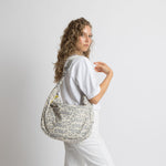Padded Hip Bag oversized - leo splashes grey/sand - VIVI MARI