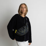 Padded Hip Bag oversized - leo splashes navy/olive - VIVI MARI