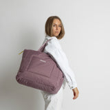 padded tote bag large + strap basic woven slim - ash plum - VIVI MARI