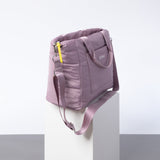padded tote bag medium + strap basic woven slim - ash plum - VIVI MARI