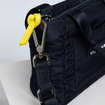 padded tote bag mini + strap basic woven slim - navy - VIVI MARI