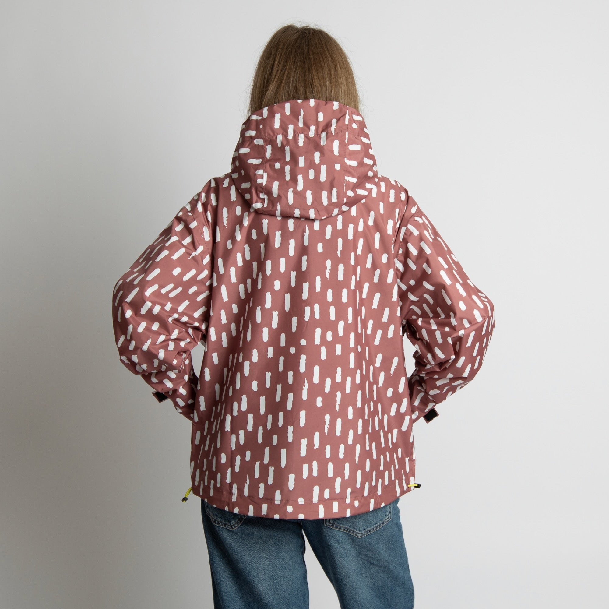 Rain Jacket drops mauve/white - VIVI MARI
