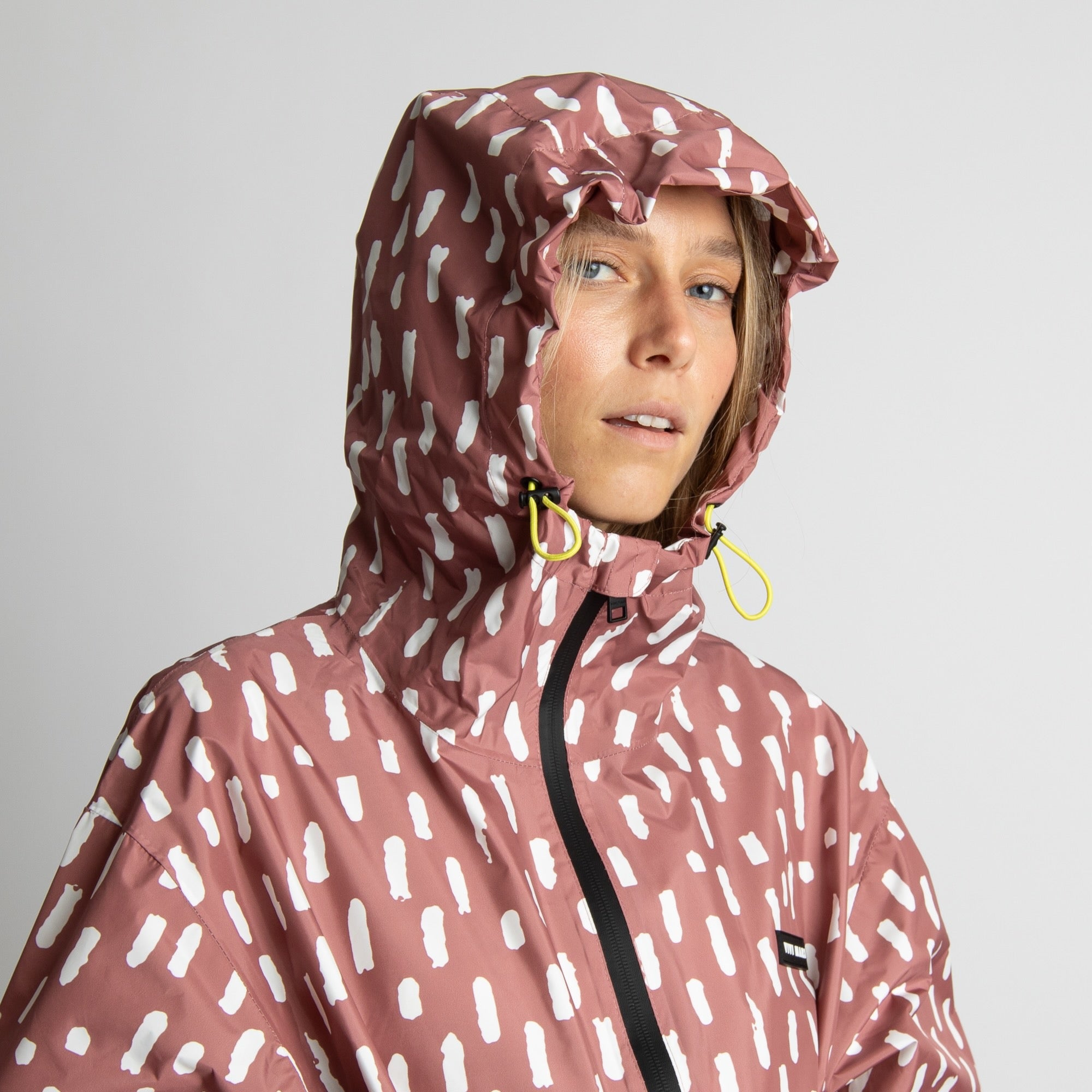 Rain Jacket drops mauve/white - VIVI MARI