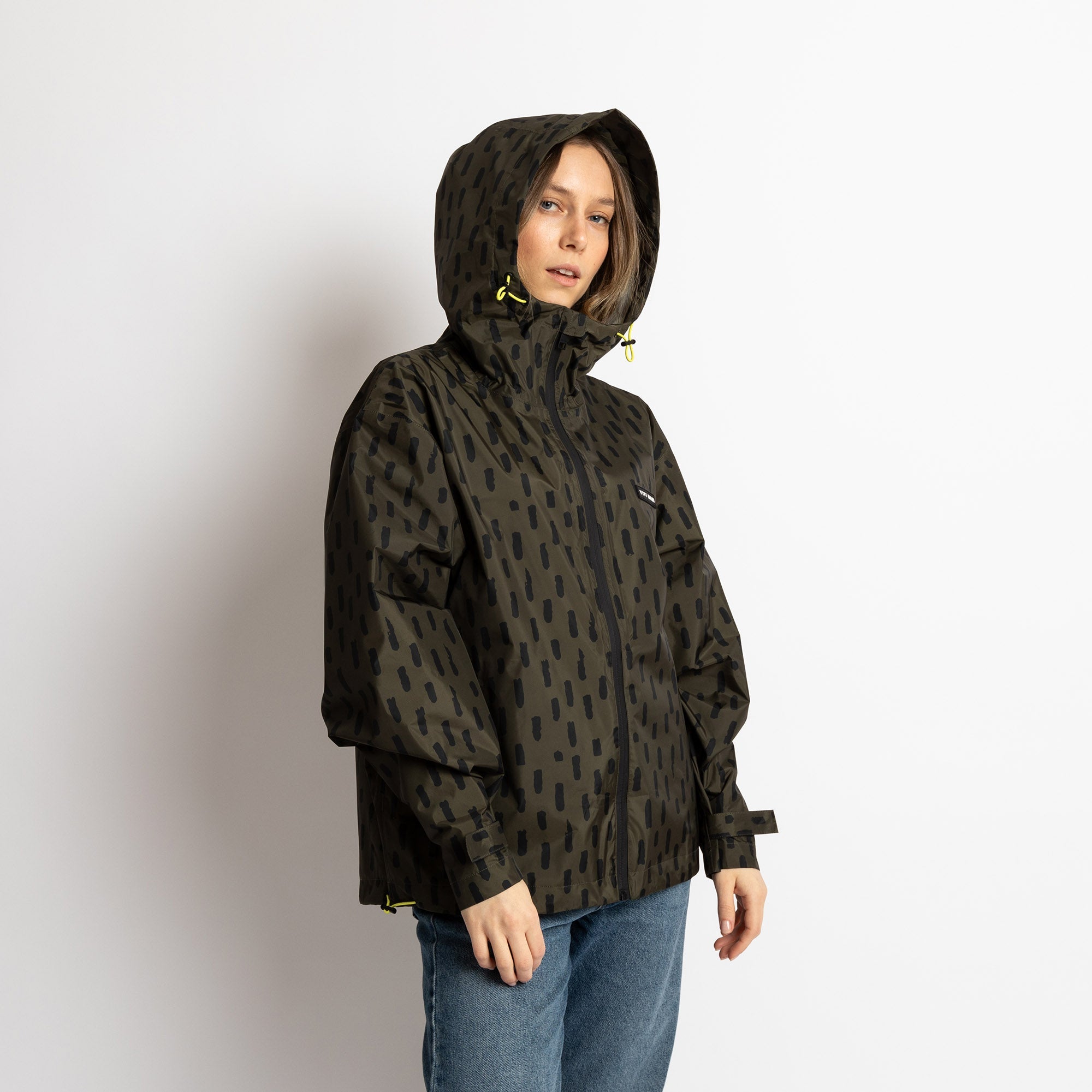 Rain Jacket drops olive/black - VIVI MARI