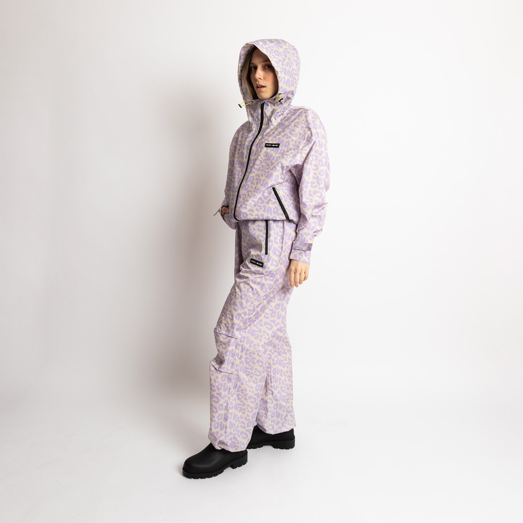 Rain Jacket leo splashes lavender/grey - VIVI MARI