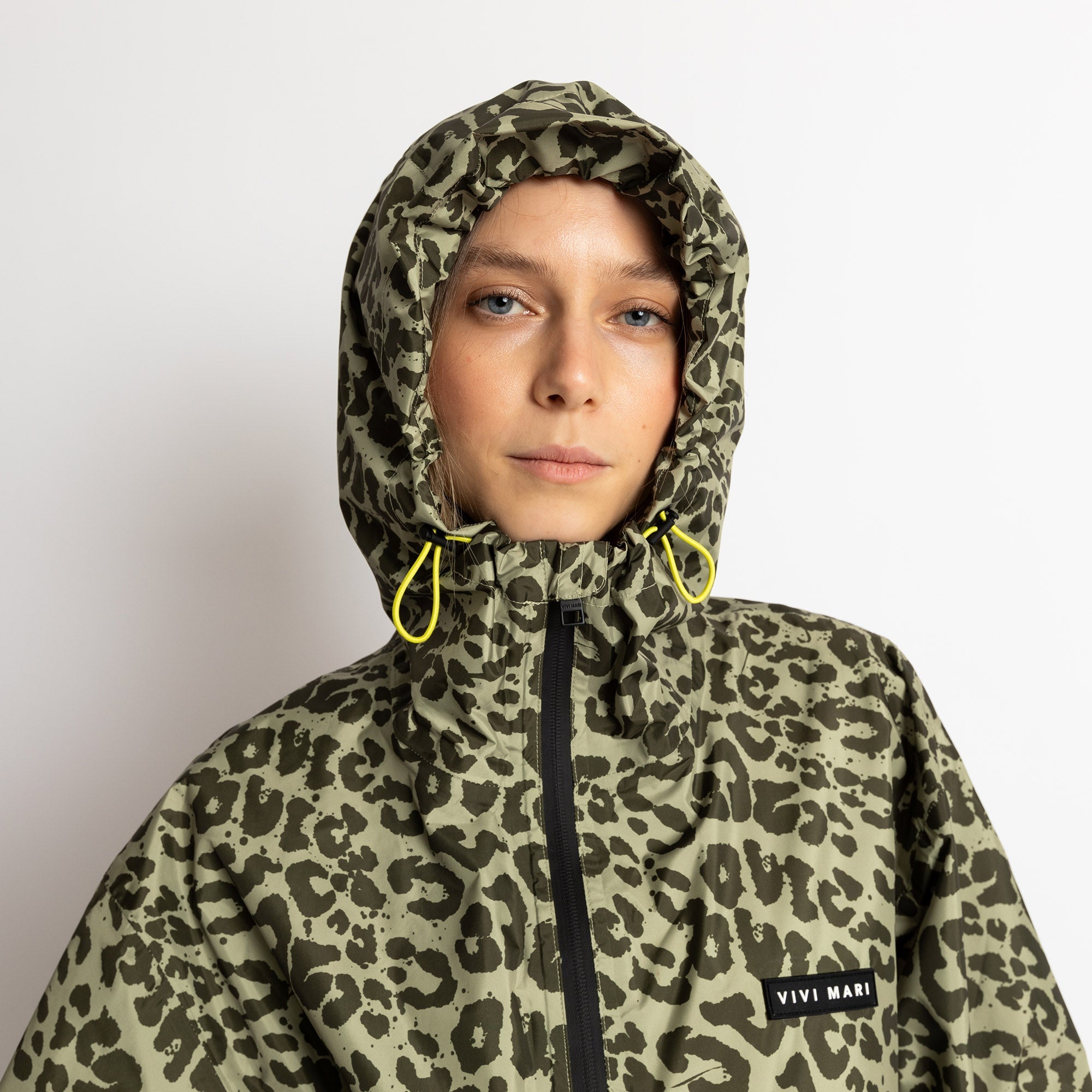 Rain Jacket leo splashes olive/pale olive - VIVI MARI