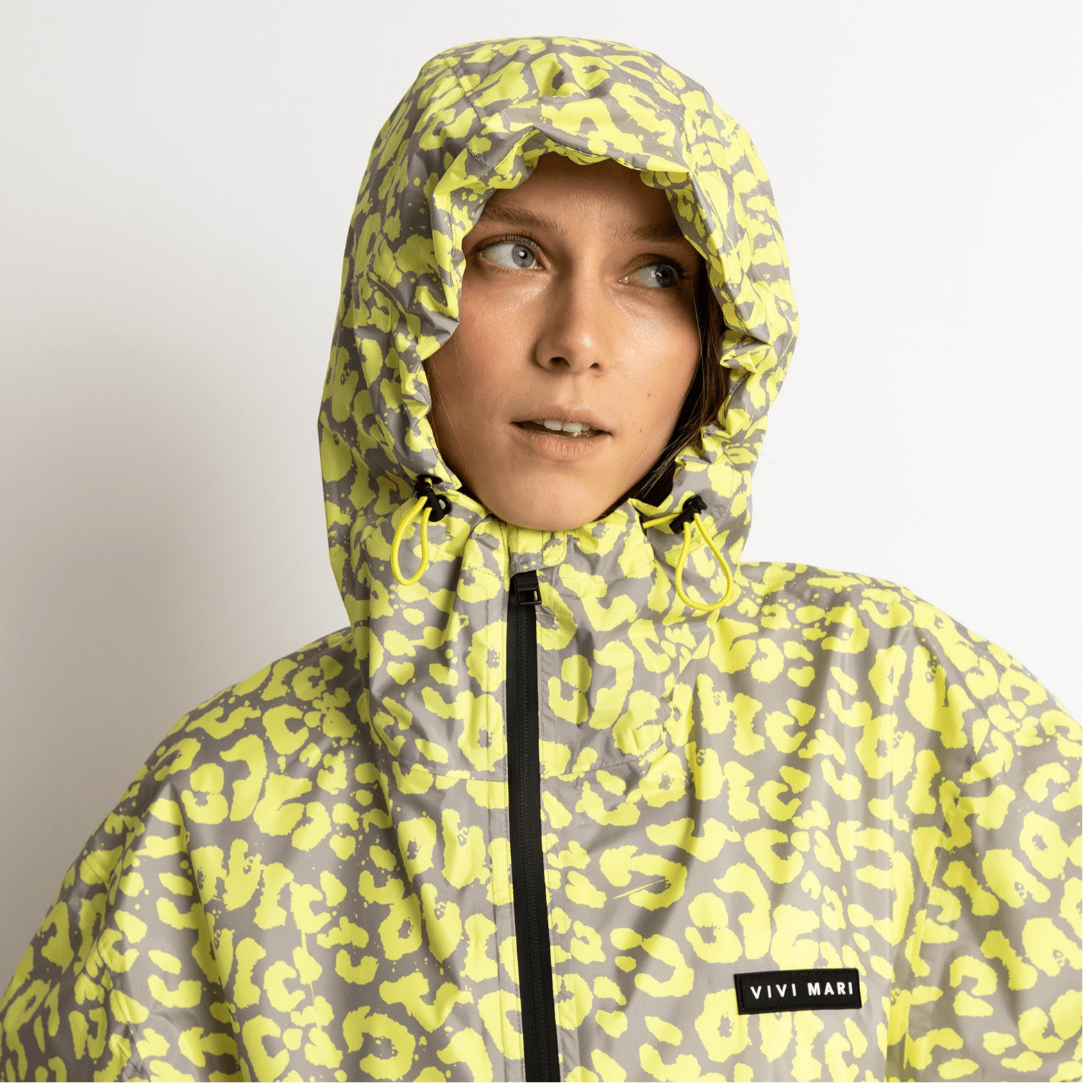 Rain Jacket leo splashes yellow/grey - VIVI MARI