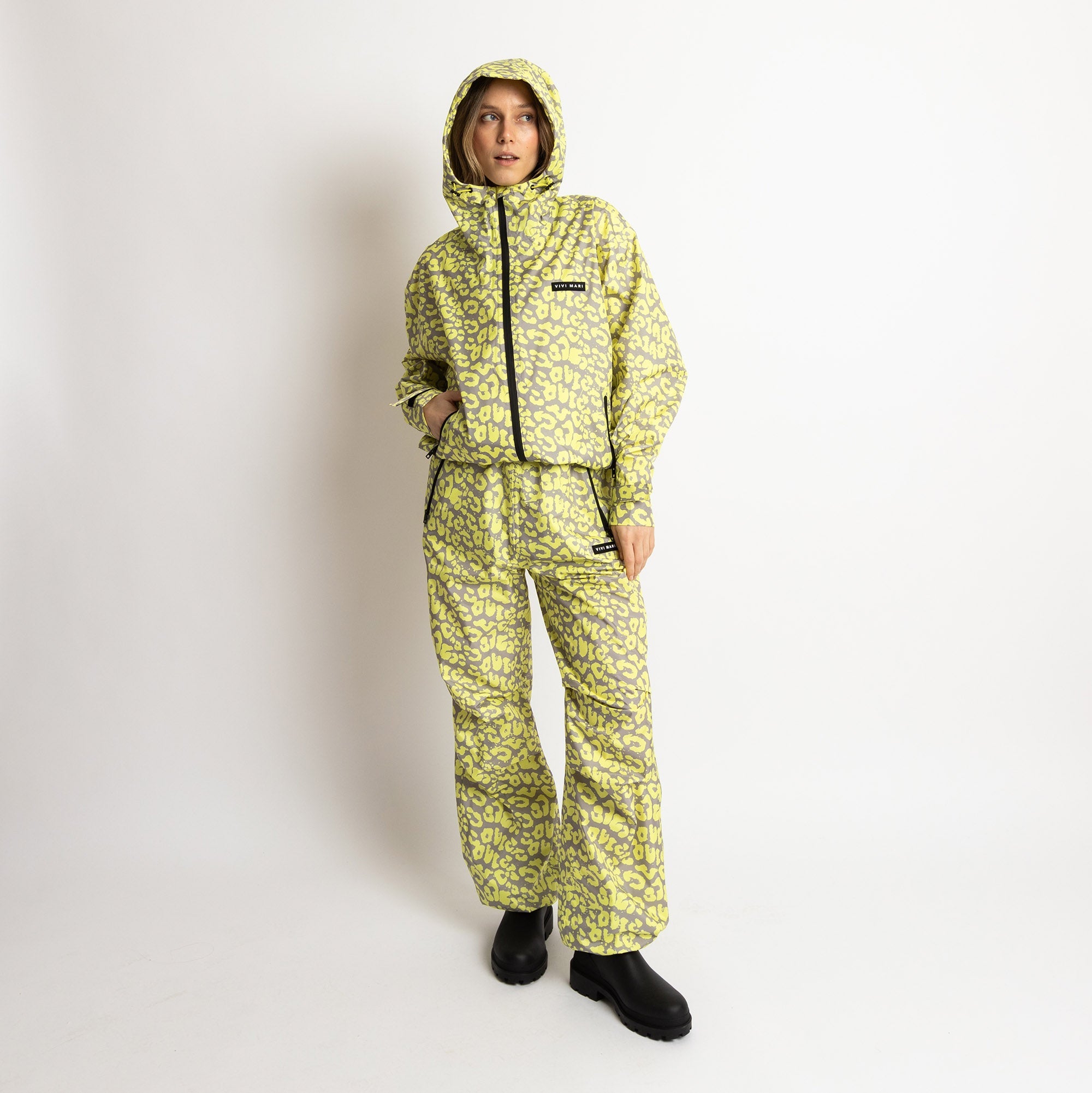 Rain Jacket leo splashes yellow/grey - VIVI MARI