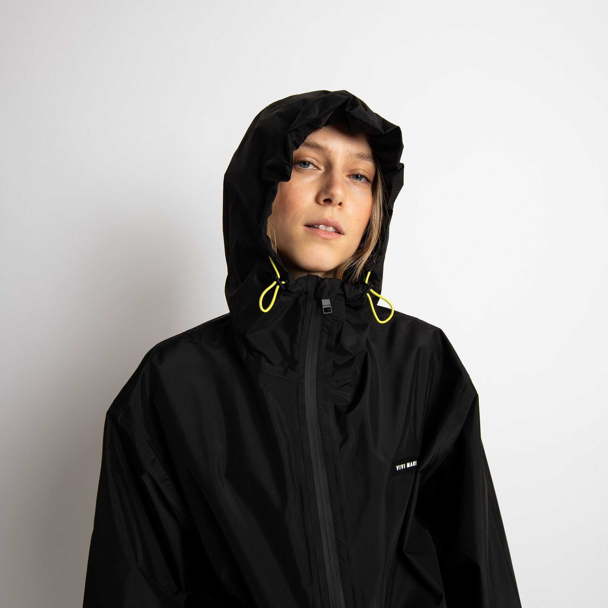 Rain Jacket solid black - VIVI MARI