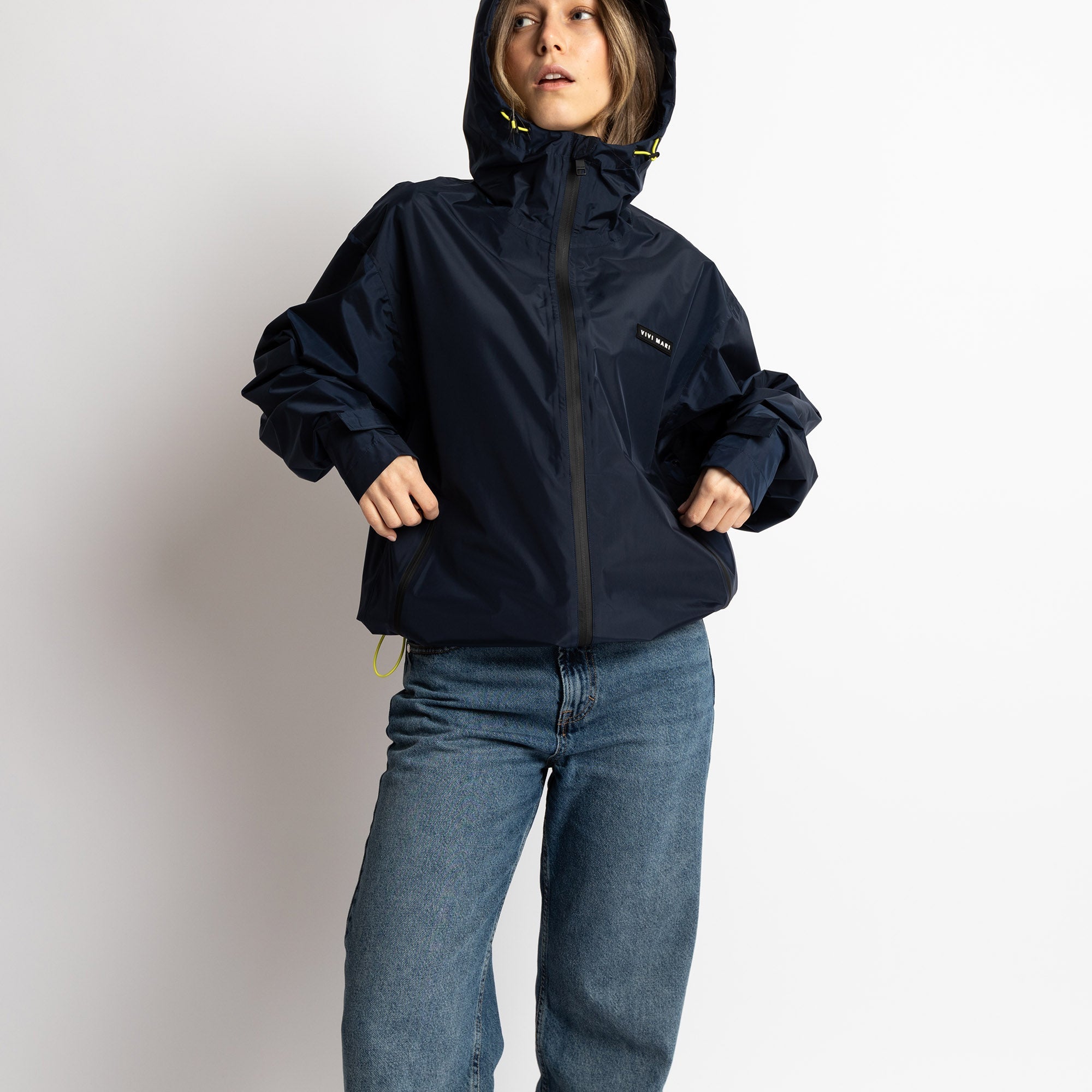 Rain Jacket solid navy - VIVI MARI