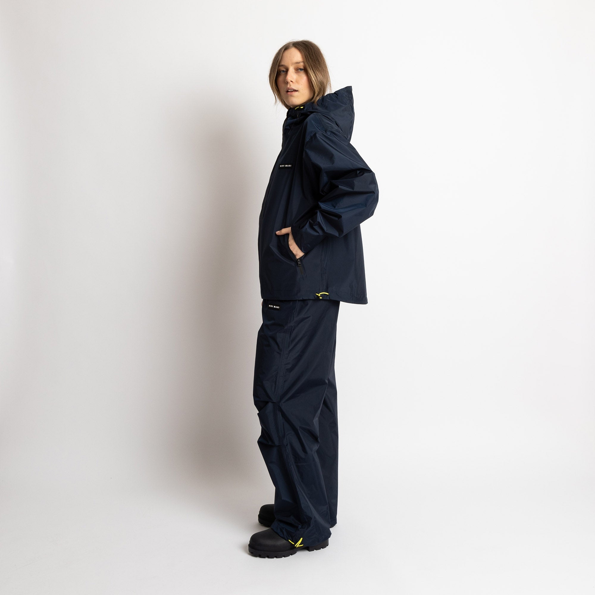 Rain Jacket solid navy - VIVI MARI