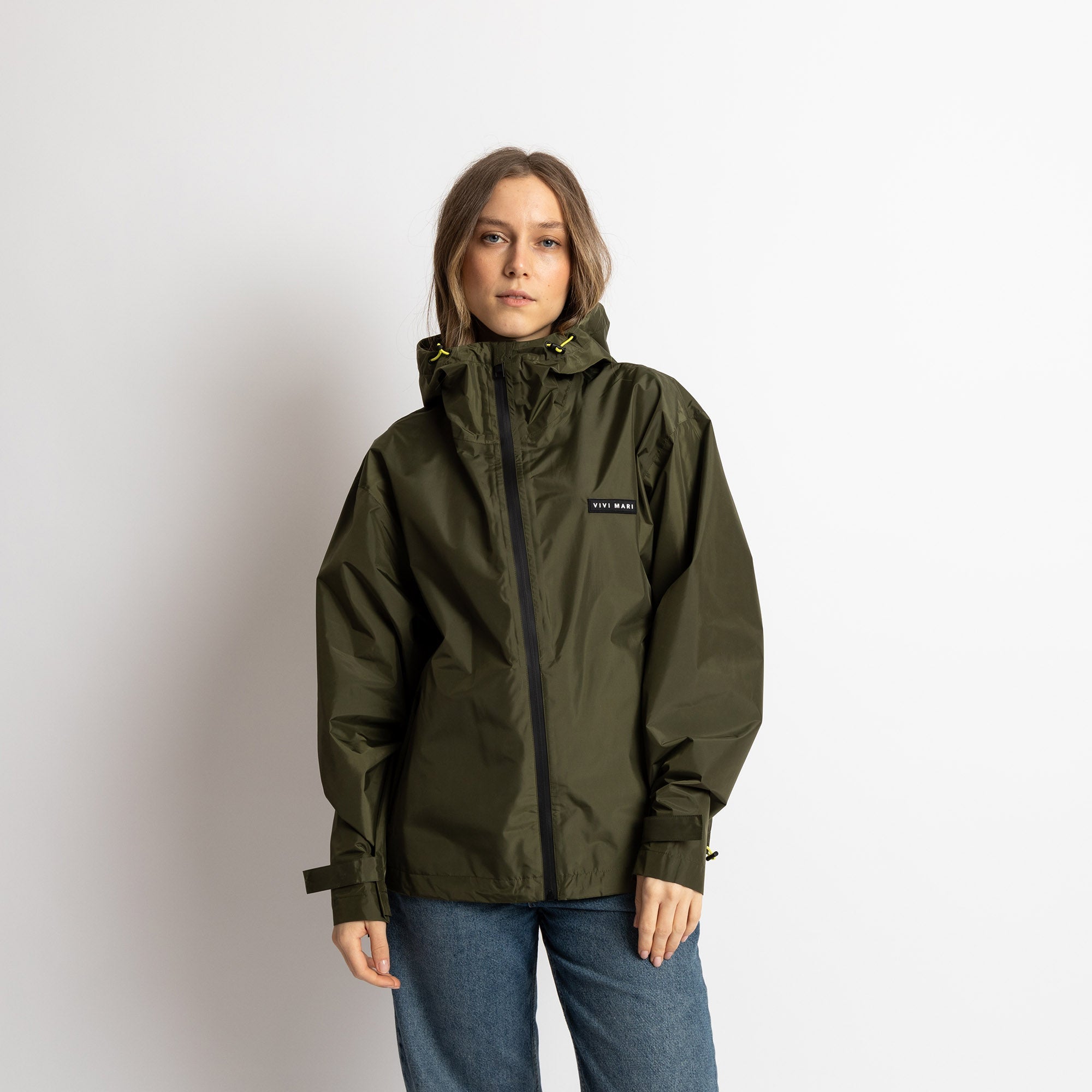 Rain Jacket solid olive - VIVI MARI