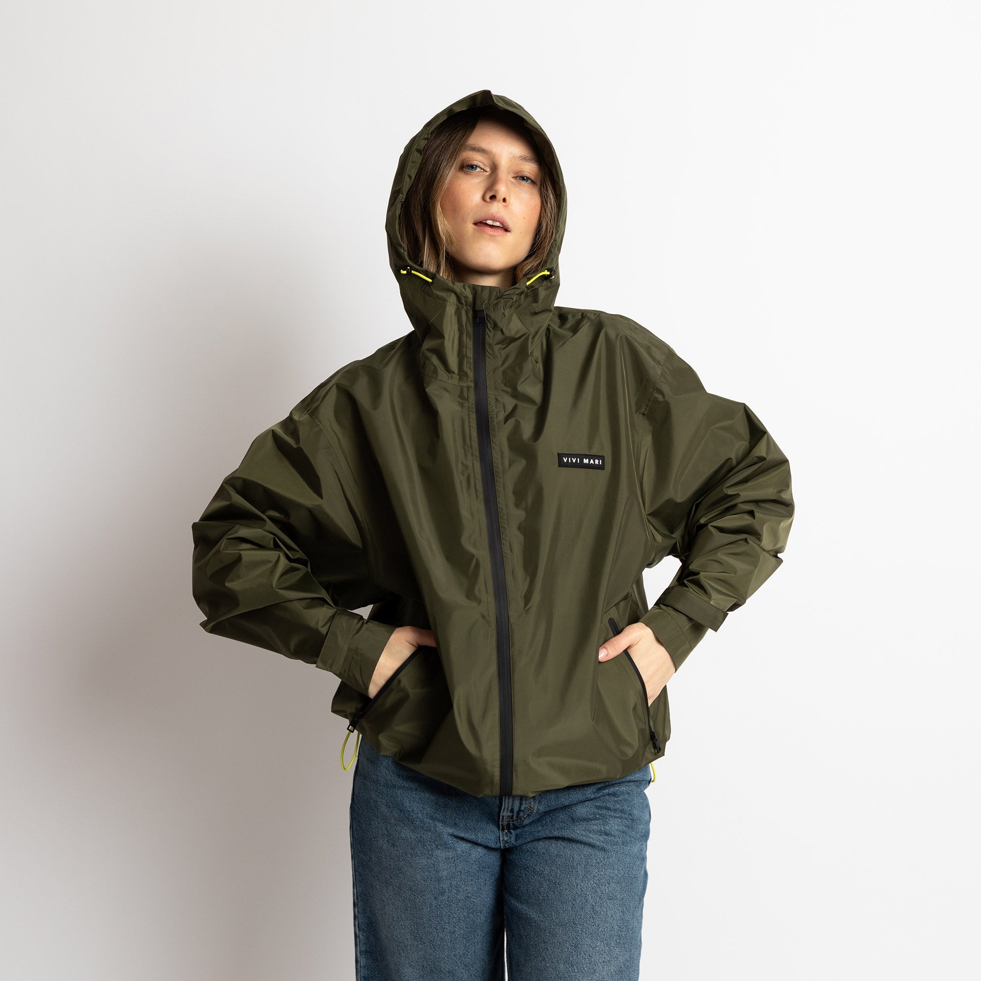 Rain Jacket solid olive - VIVI MARI