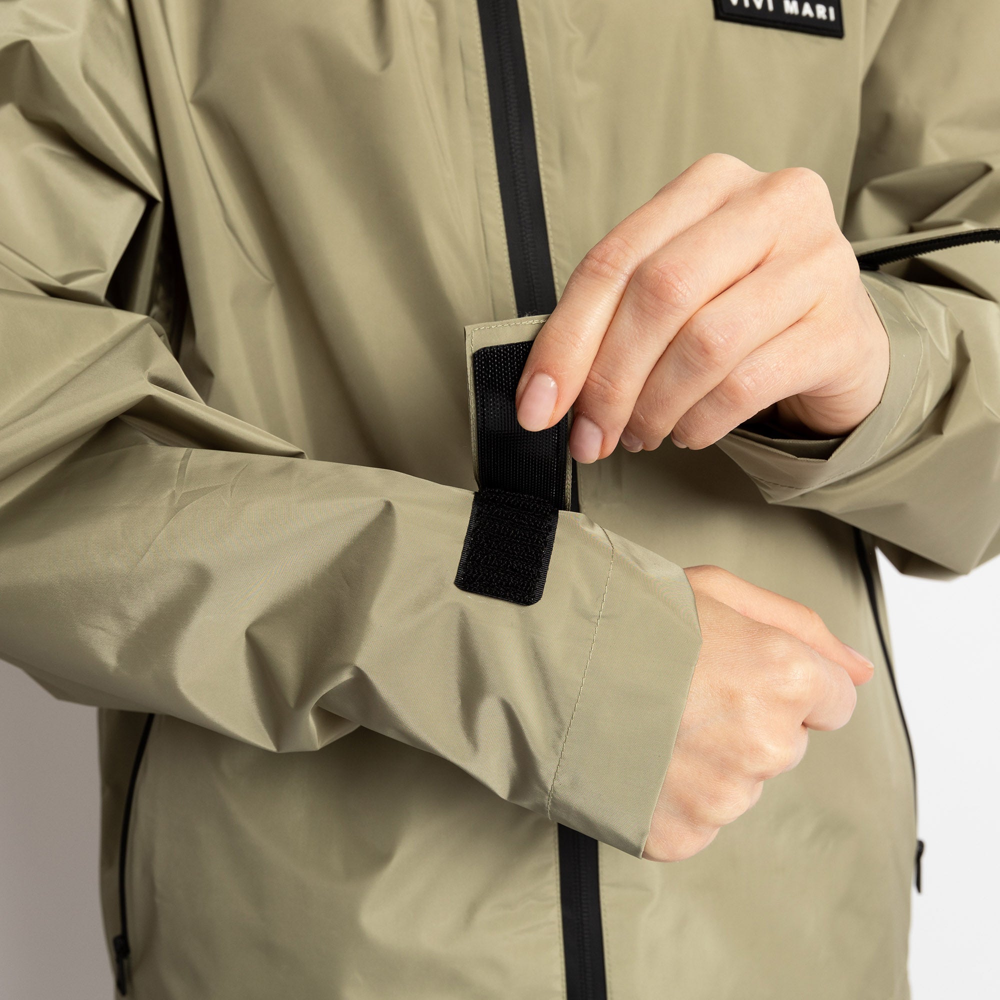 Rain Jacket solid pale olive - VIVI MARI