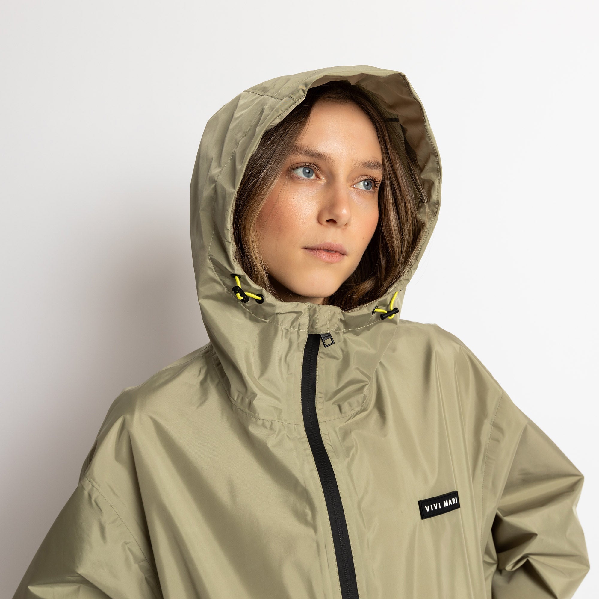 Rain Jacket solid pale olive - VIVI MARI