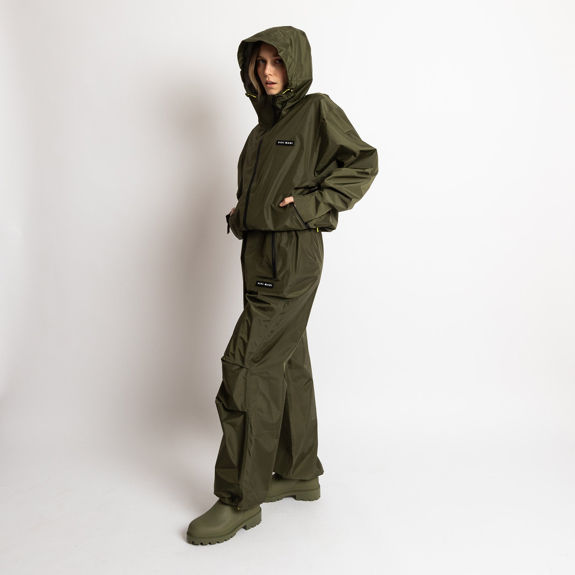 Rain Pants solid olive - VIVI MARI