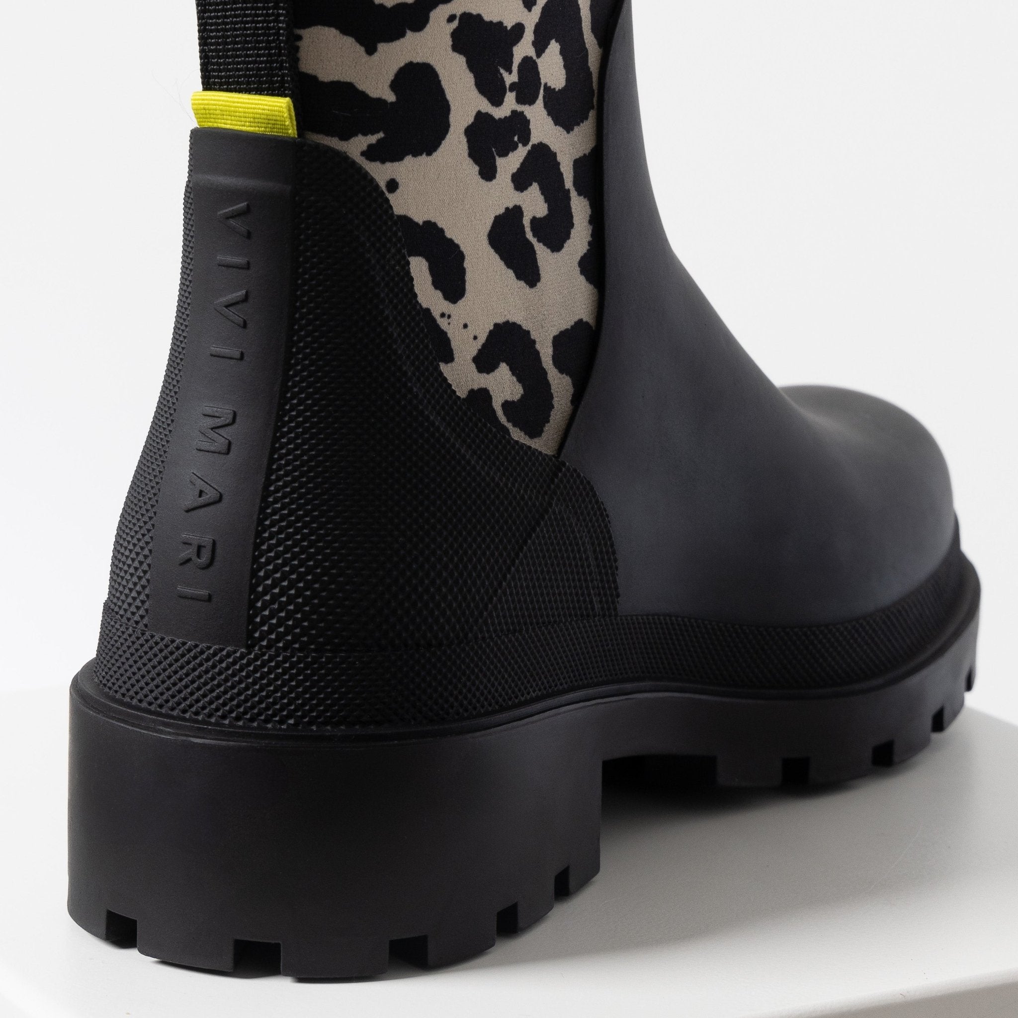 Rainboots short black/leo black - sand - VIVI MARI