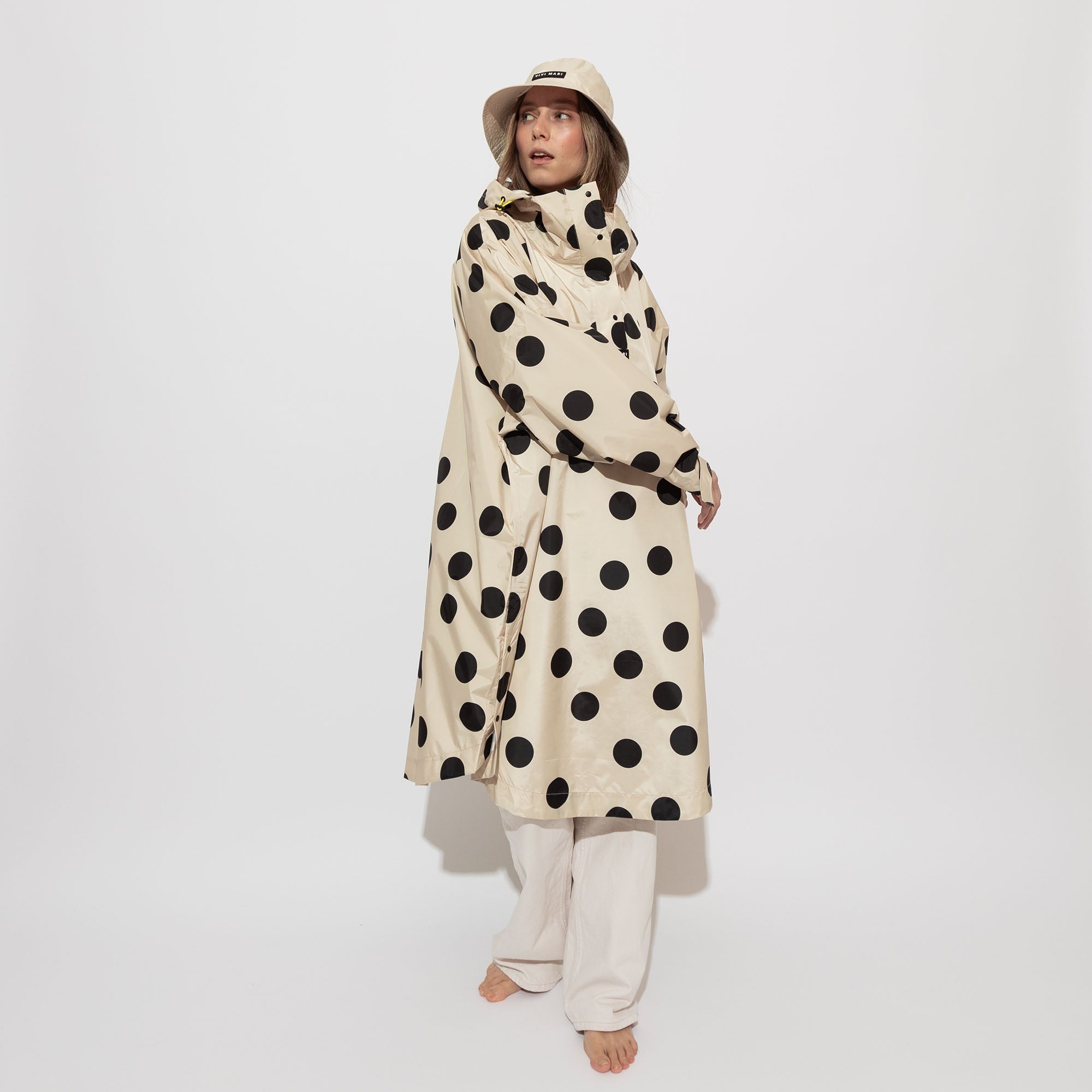 Raincoat dots black/sand - VIVI MARI