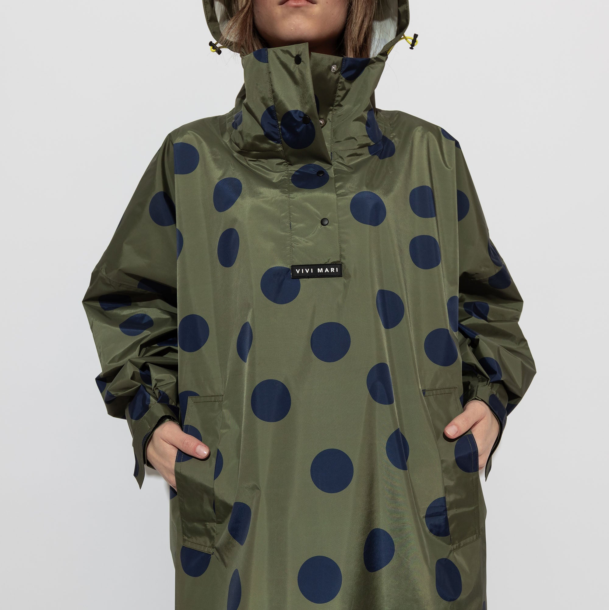 Raincoat dots olive/navy - VIVI MARI