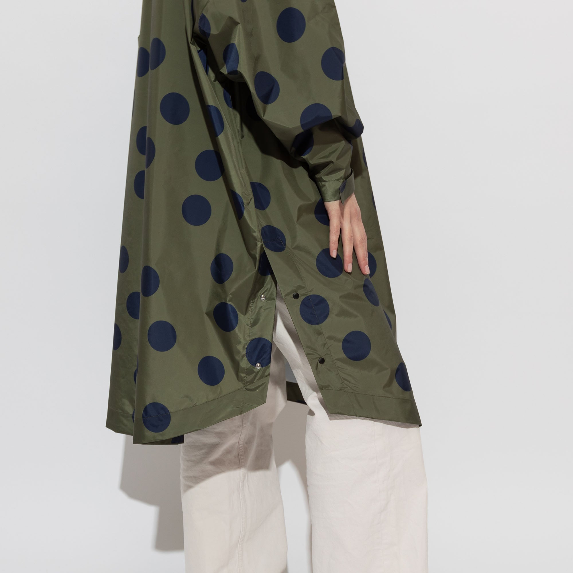 Raincoat dots olive/navy - VIVI MARI