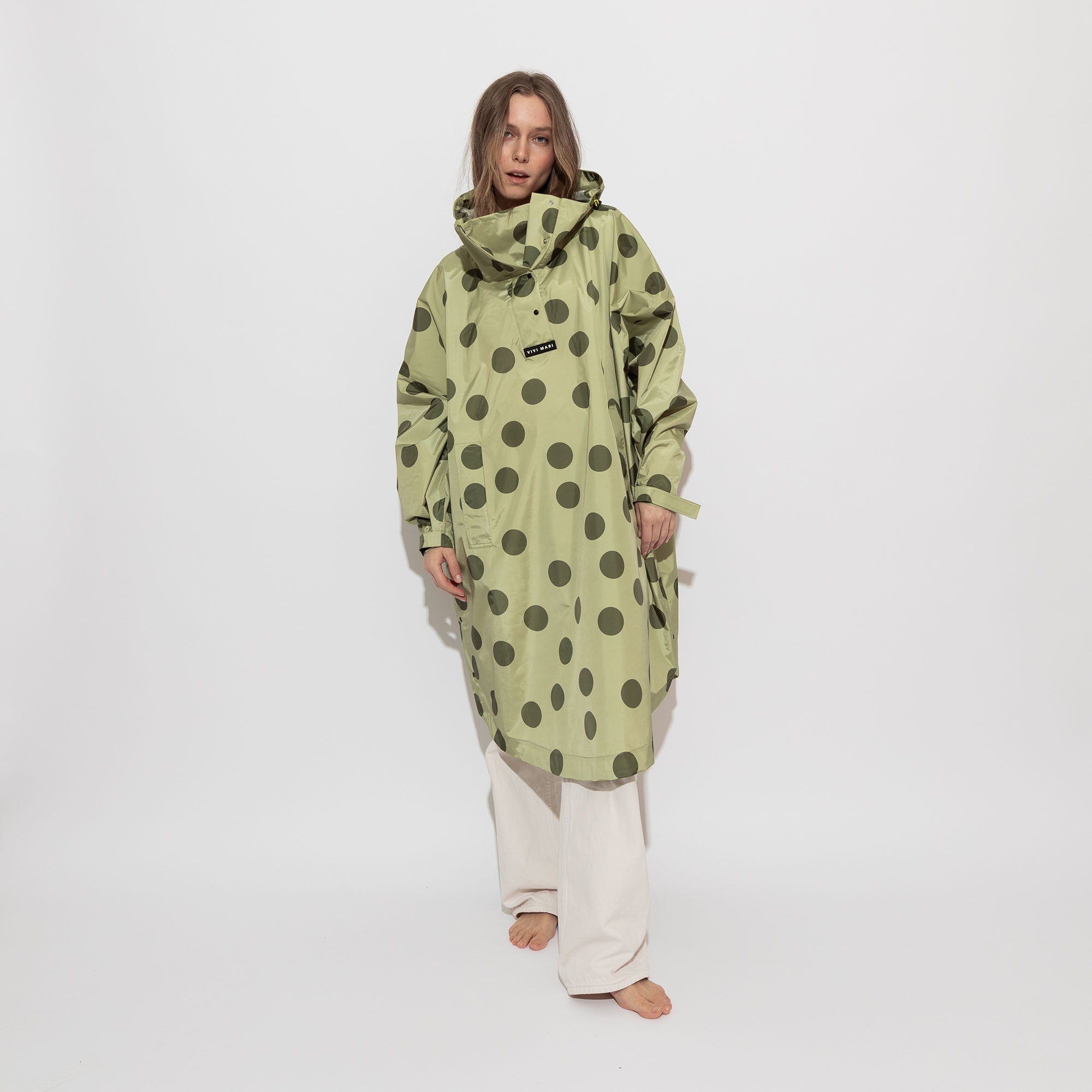 Raincoat dots pale olive/olive - VIVI MARI