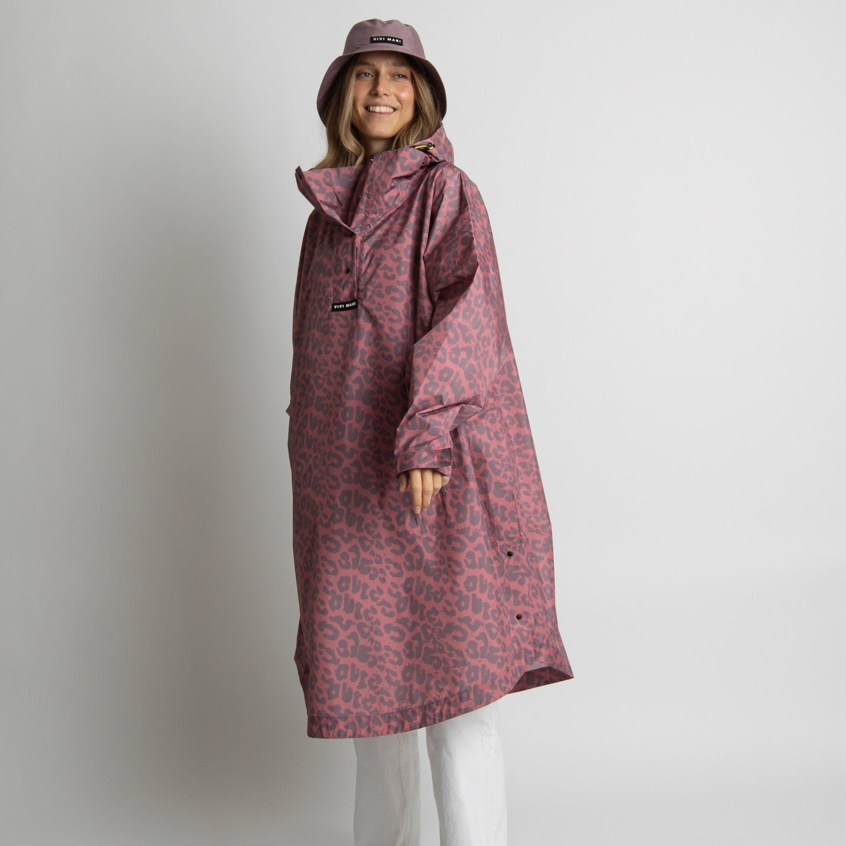 Raincoat leo splashes ash plum/light berry - VIVI MARI