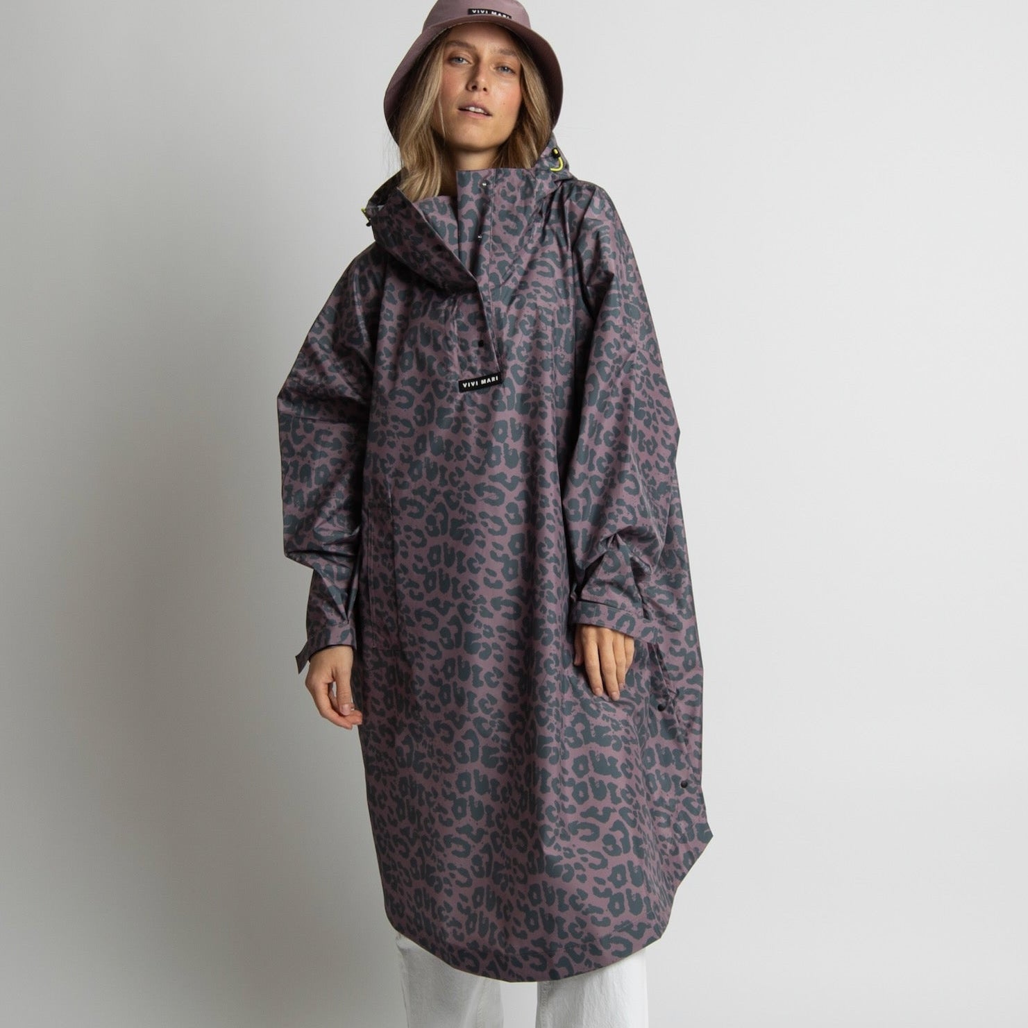 Raincoat leo splashes dark grey/ash plum - VIVI MARI