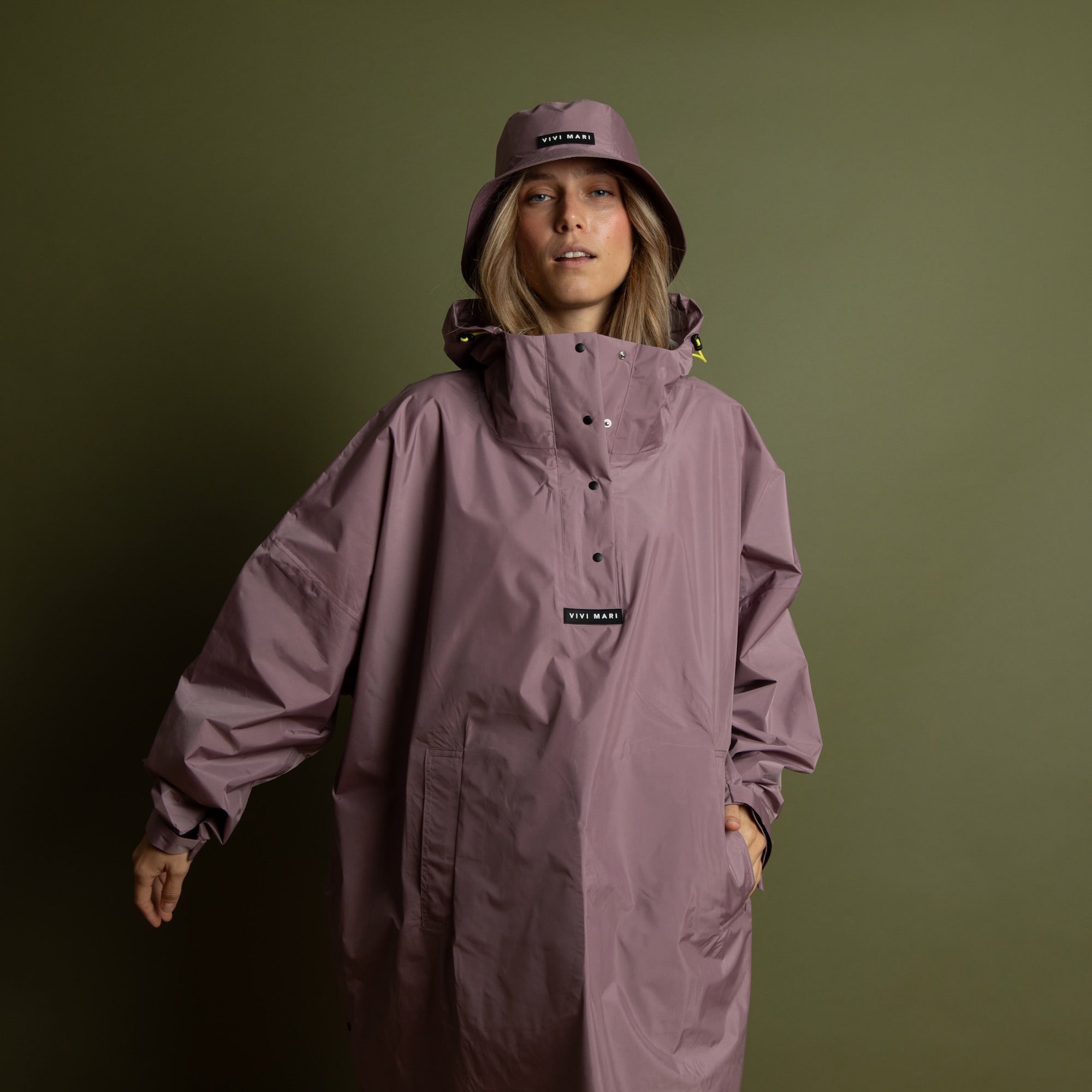 Raincoat solid ash plum - VIVI MARI