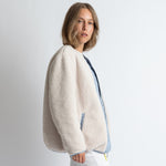 Reversible Bomber Jacket - ash blue/sand - VIVI MARI