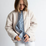 Reversible Bomber Jacket - ash blue/sand - VIVI MARI