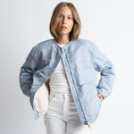 Reversible Bomber Jacket - ash blue/sand - VIVI MARI