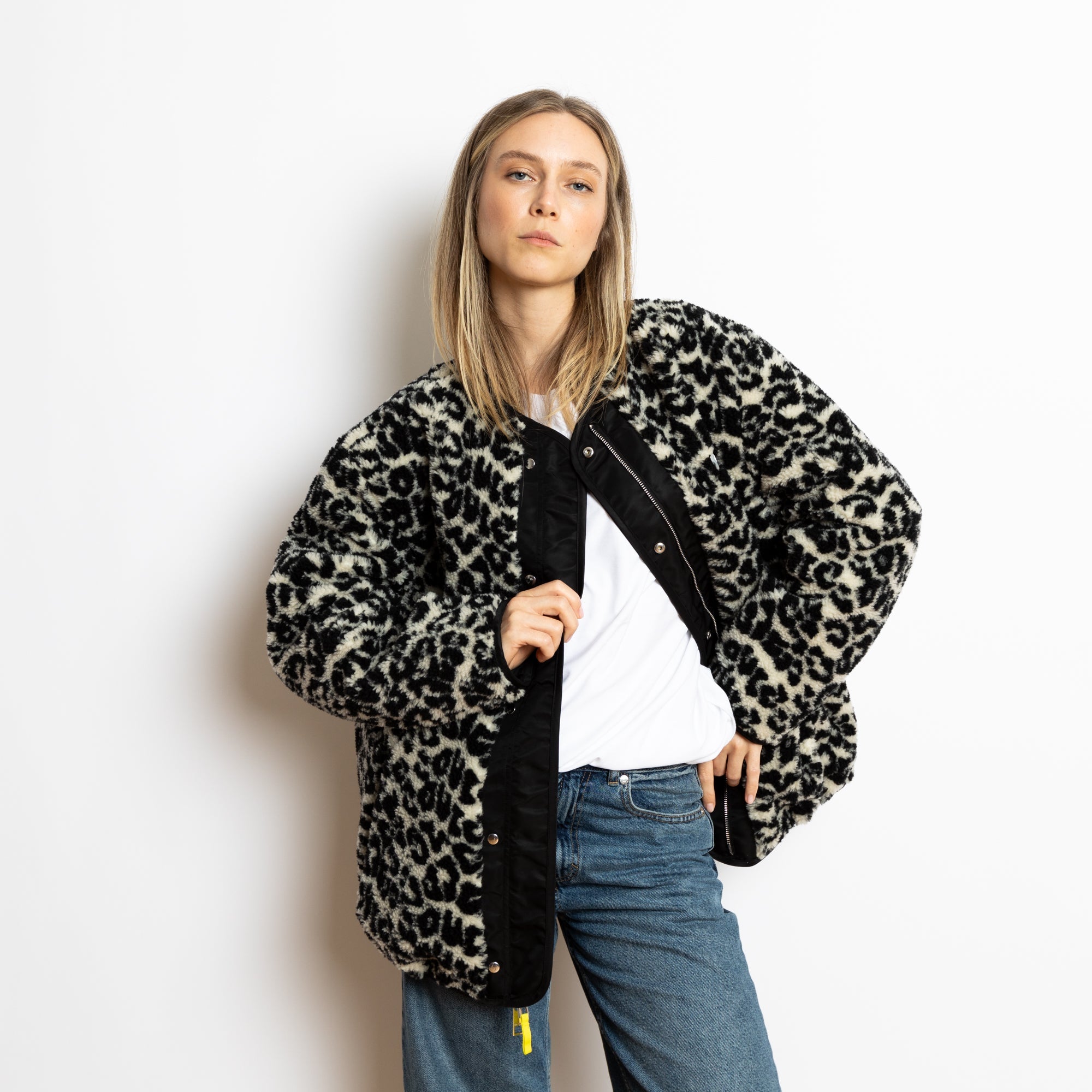 Reversible Bomber Jacket - black/leo black - sand - VIVI MARI