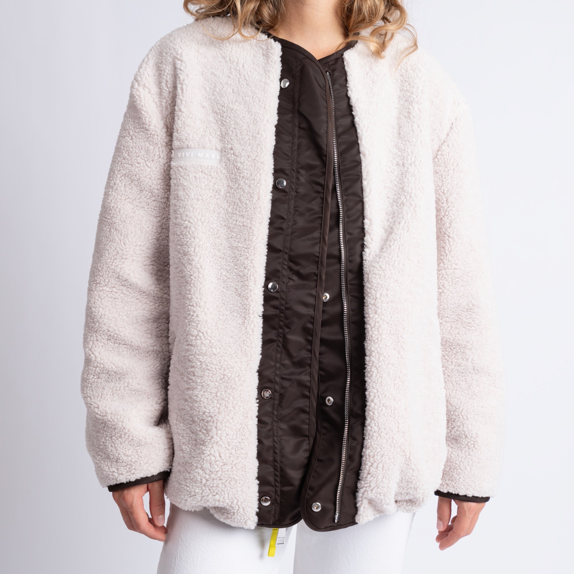 Reversible Bomber Jacket - chocolate/sand - VIVI MARI