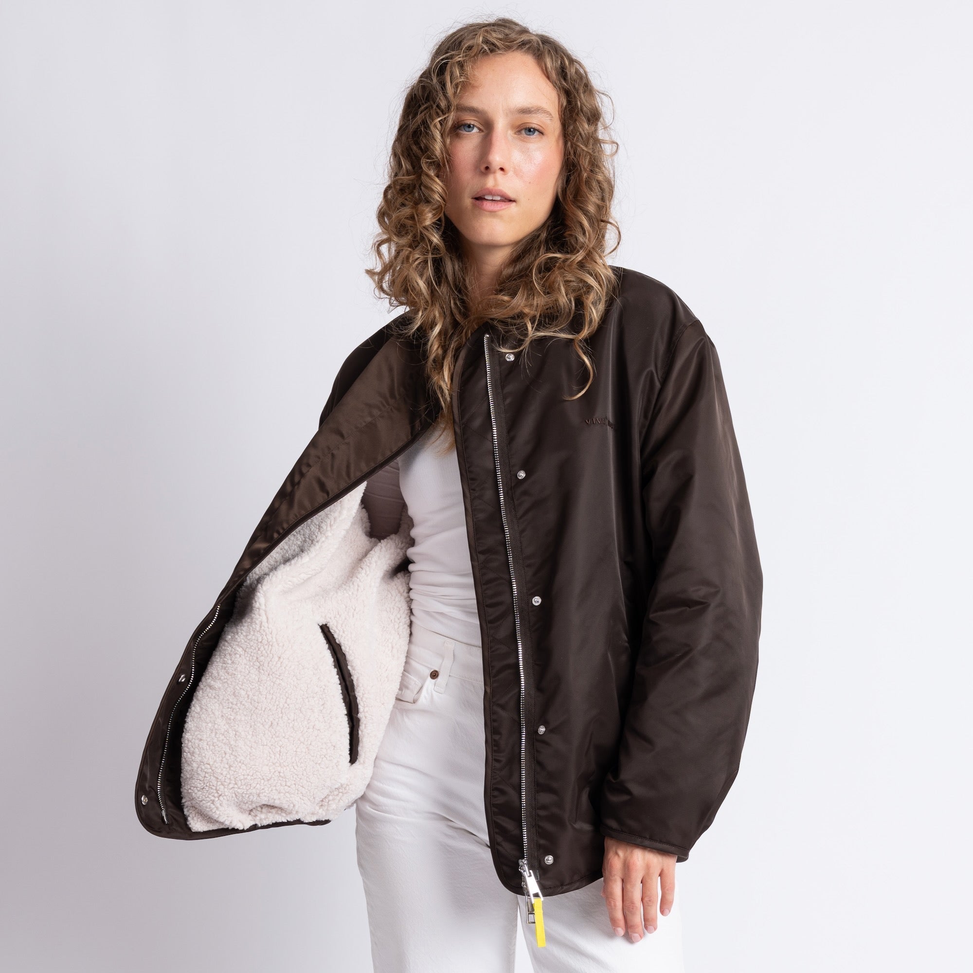 Reversible Bomber Jacket - chocolate/sand - VIVI MARI
