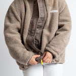 Reversible Bomber Jacket - dark mushroom/mushroom - VIVI MARI