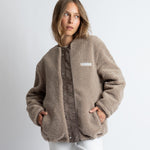 Reversible Bomber Jacket - dark mushroom/mushroom - VIVI MARI