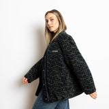 Reversible Bomber Jacket - navy/leo navy - olive - VIVI MARI