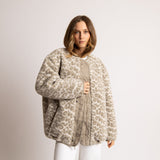 Reversible Bomber Jacket - stone/leo stone - sand - VIVI MARI