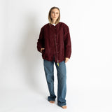 Reversible Bomber Jacket - wine red/sand - VIVI MARI