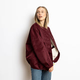 Reversible Bomber Jacket - wine red/sand - VIVI MARI