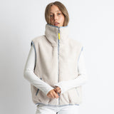 Reversible Bomber Vest - ash blue/sand - VIVI MARI