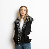 Reversible Bomber Vest - black/leo black - sand - VIVI MARI