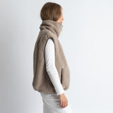 Reversible Bomber Vest - dark mushroom/mushroom - VIVI MARI