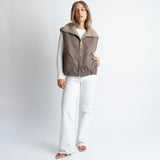 Reversible Bomber Vest - dark mushroom/mushroom - VIVI MARI