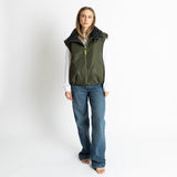 Reversible Bomber Vest - olive/leo navy - olive - VIVI MARI