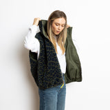 Reversible Bomber Vest - olive/leo navy - olive - VIVI MARI